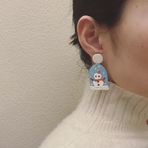 Snow earrings/winter earrings/ Christmas gift